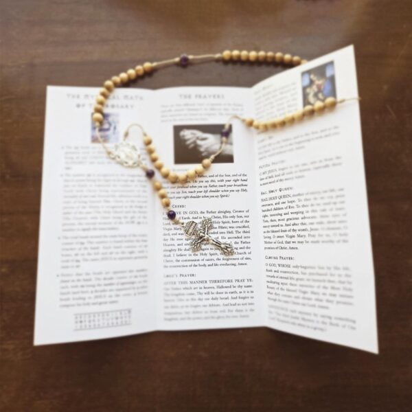 Handcrafted Rosary - Feminine with Pamphlet